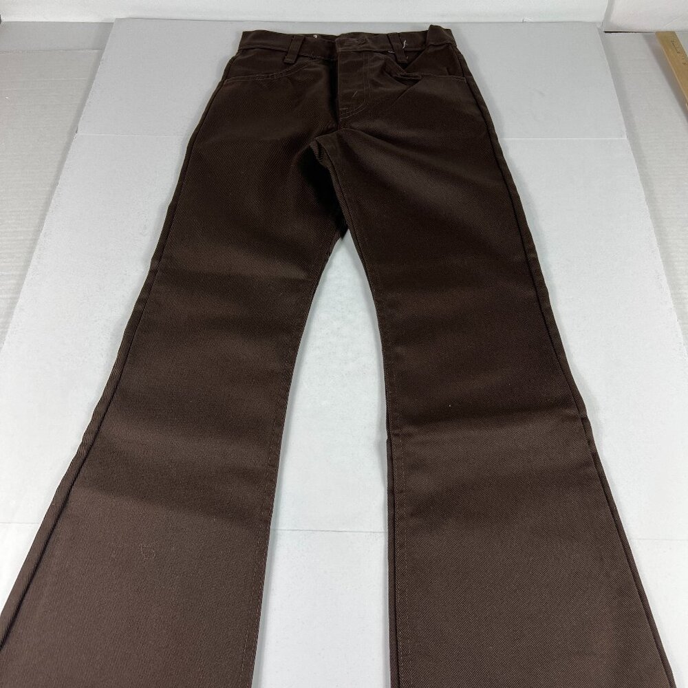 VTG 70s Levi's Jeans Students 24x27* 746 Bell Bottoms Dark Brown Denim Tag 25x28